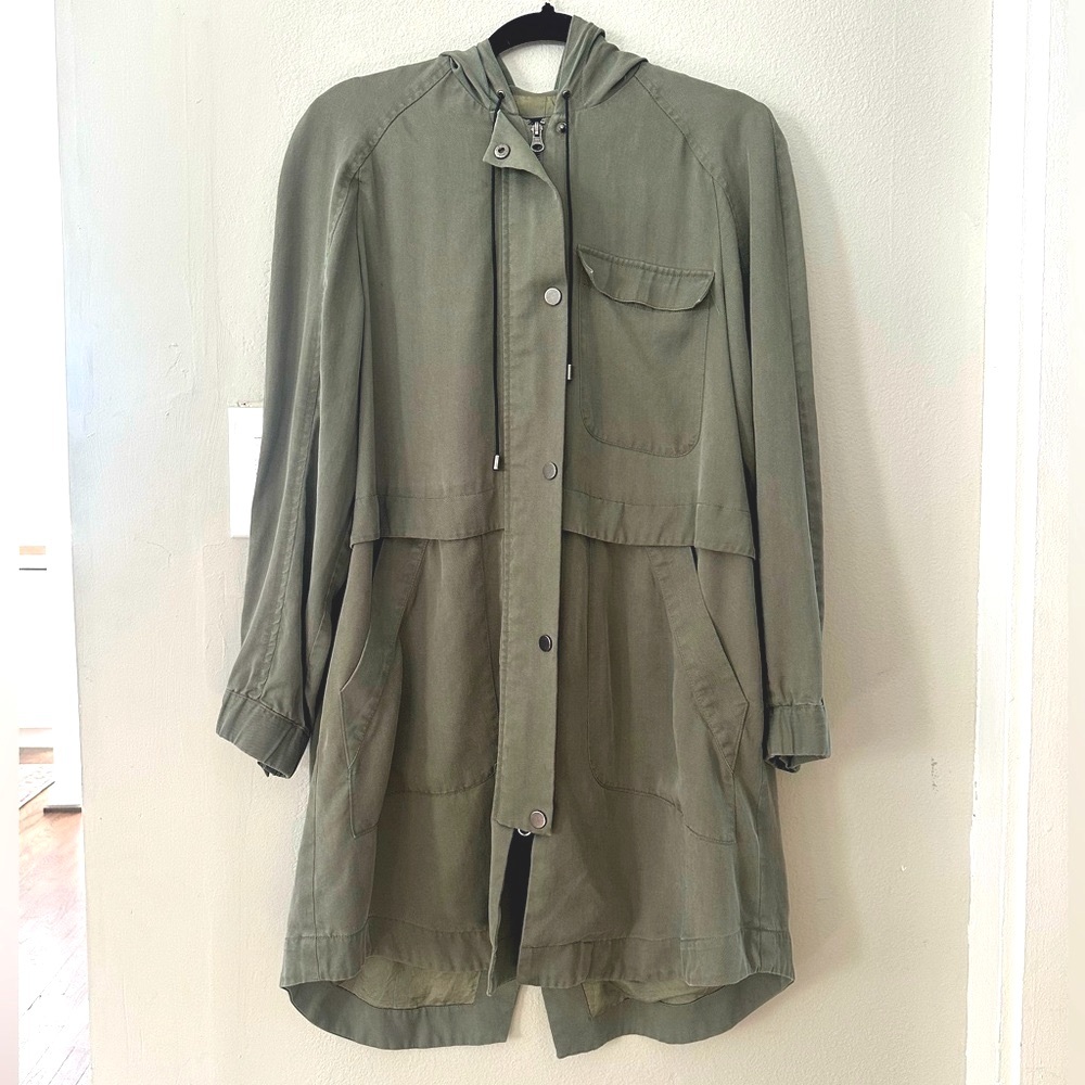 French Connection hooded casual trench jacket